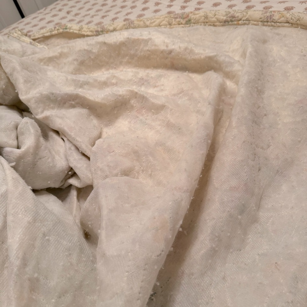 Vintage 60s 70s Cannon Floral Bedspread Floral ~ QUEEN - Picture 8 of 8
